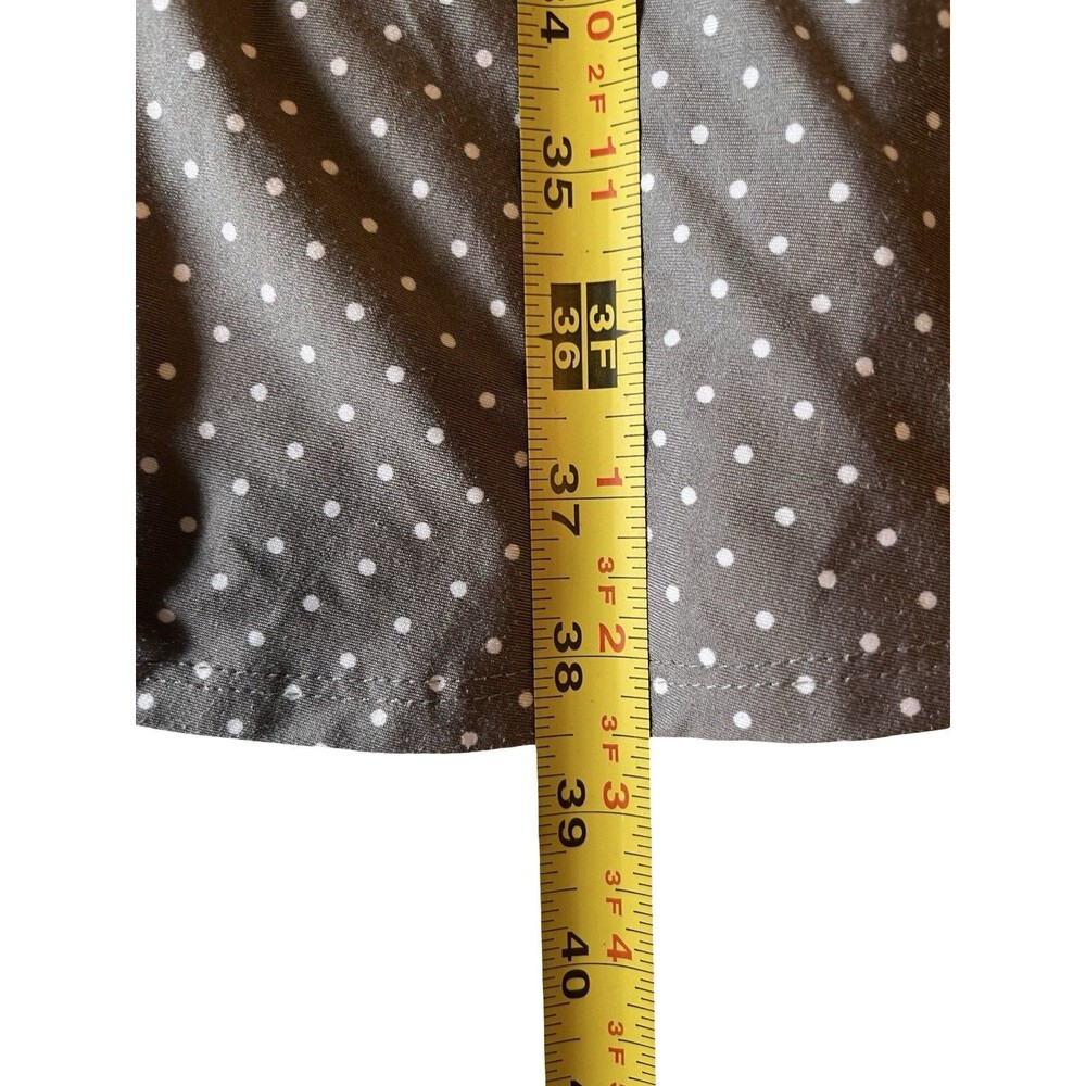 Robert Louis Gray Polka Dot Maxi Skirt Women’s Large Stretch Belted Long Skirt - Picture 7 of 7